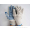 Knitted Blue PVC Glove (DKP406)